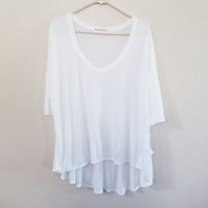 Project Social T White Scoop Neck Tee Size Large